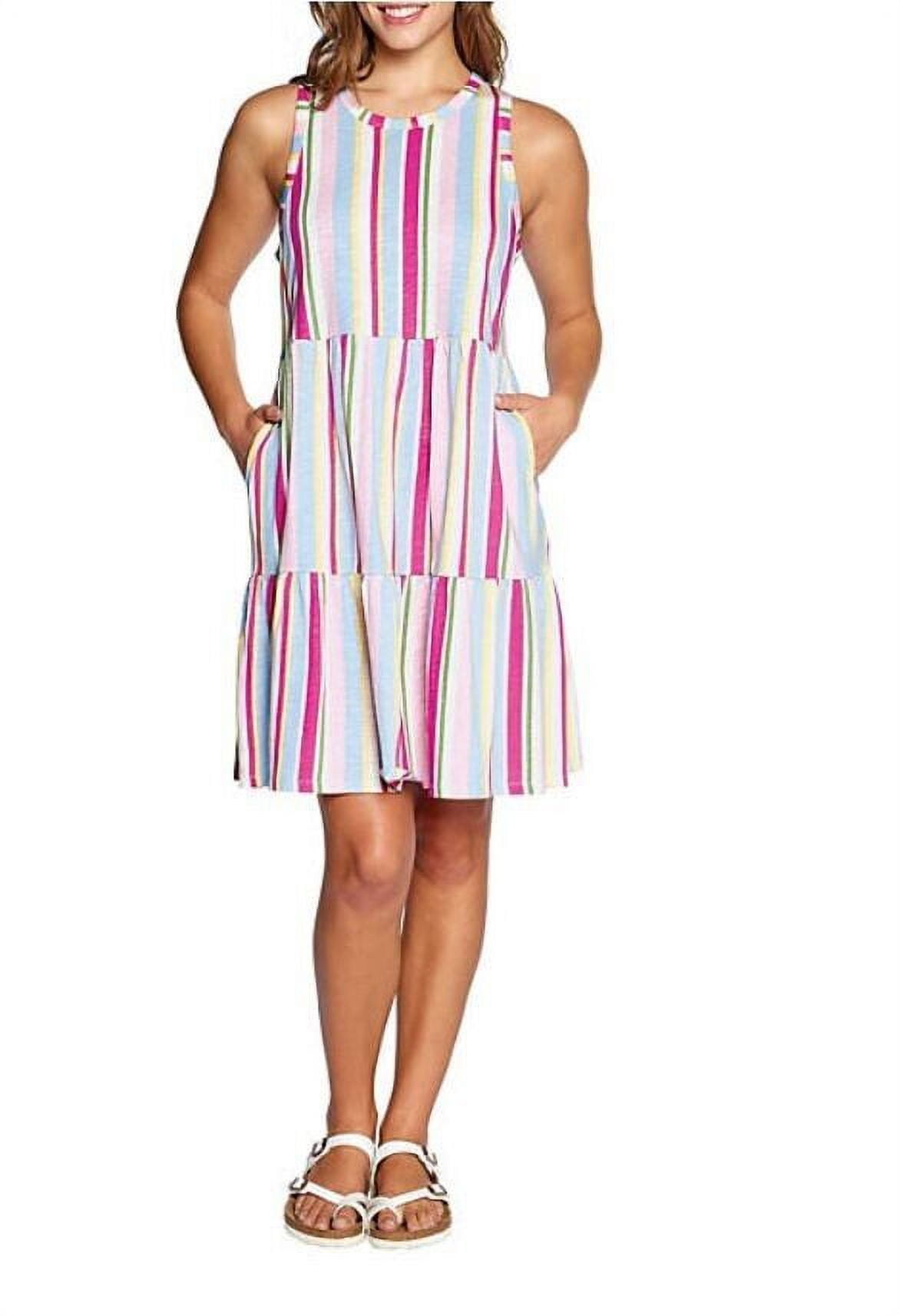 Gap Women's Summer Dress Small Sleeveless Multi Stripe Print Midi