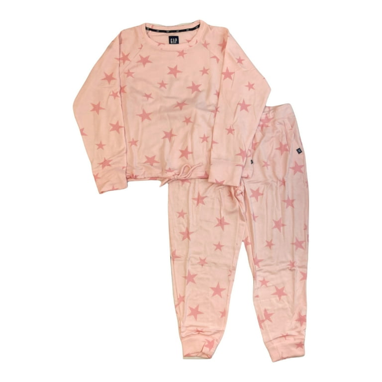 Gap Women s Super Soft Modal Fleece Jogger Lounge Set Pink Stars S