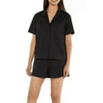 thumbnail image 1 of Gap Women's Woven Sleep Set (True Black, Large), 1 of 2