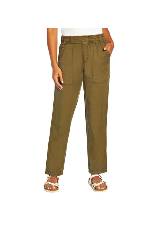 Womens Pull On Tencel Pant (Olive Night, XXL)