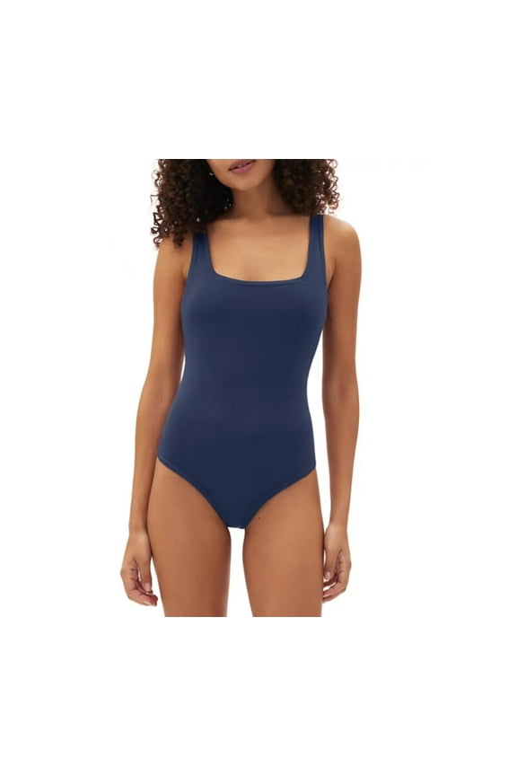 Women's Logo Comfort Thong Bodysuit, navy, Small