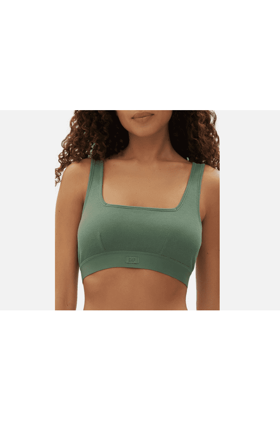 Body Logo Comfort Square-Neck Bralette Women's Dark Forest, Large