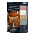 thumbnail image 1 of GapBody Women's 5-Pack Seamless Stretch Full Back Coverage Hipster Underwear (Navy/Grey/Nude/White/Pink, M), 1 of 2