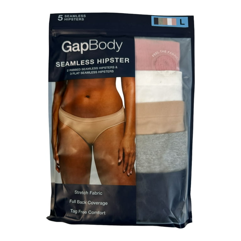 GapBody Women's 5-Pack Seamless Stretch Full Back Coverage Hipster
