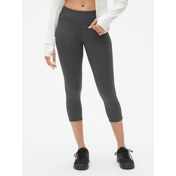 GapFit Sport Compression Legging Capris, Color: charcoal gray, Size XS