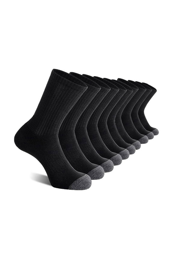 5 Pack Men's Cotton Socks, Small Size (S) for Small Feet, Black, Comfortable & Breathable, Everyday Use, Affordable Daily Replacement Socks