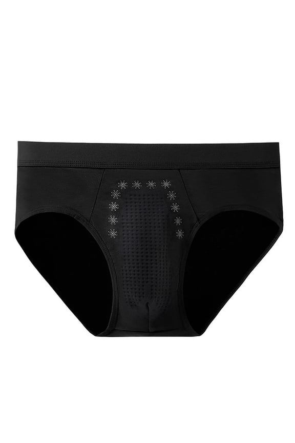 Big & Tall Men's 4XL Black Boxer Briefs - Breathable, Stretchy Nylon Spandex, Plus Size, Comfortable, Moisture Wicking, Durable, Unique Pattern, Single Pack