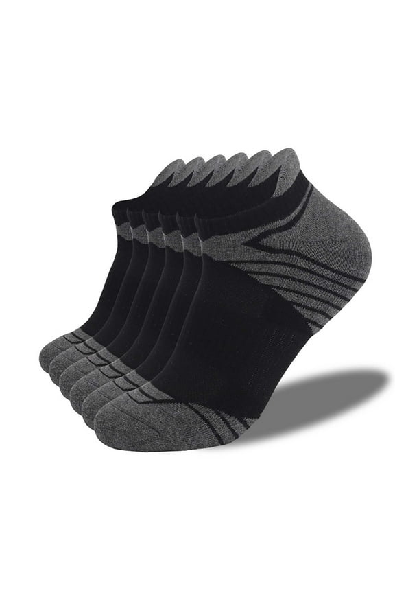 Black Cotton Socks for Men - 6 Pack M Size, 100% Cotton Comfortable, Breathable for Everyday & Light Sports, Value Pack