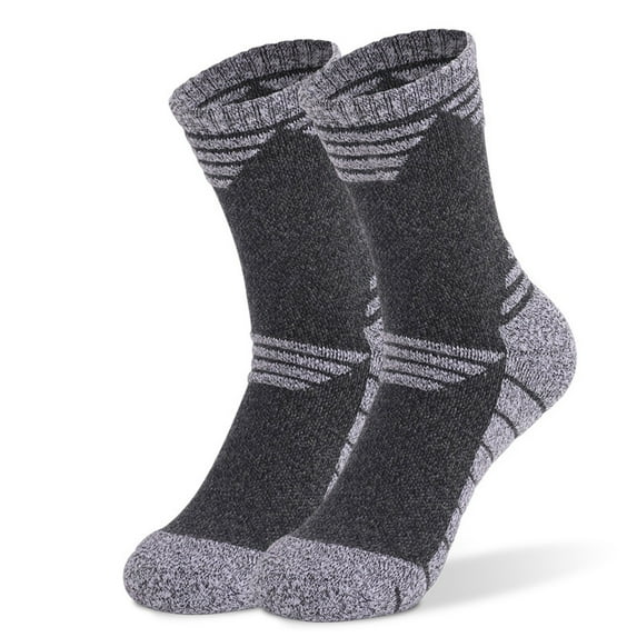 Gapacks Gray Cotton Hiking Socks for Men - XL Size, Durable & Comfortable, Breathable, Moisture-Wicking, Reinforced Toe/Heel, Outdoor & Daily Use