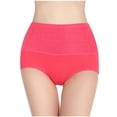 thumbnail image 1 of Gapacks Hot Pink Plus Size High-Waisted Shapewear for Women, 2XL Tummy Control Underwear, Light Support, Nylon Spandex, Postpartum/Daily Use, 1 of 2