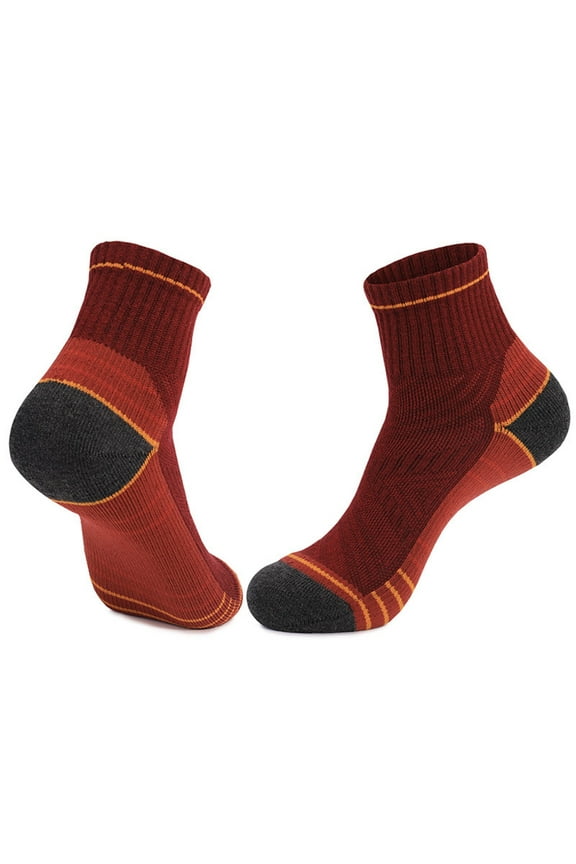 Men's Athletic Casual Socks - Red, One Size Fits Most, Nylon Spandex Blend, Moisture Wicking, Mid-Calf, Single Pair
