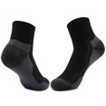 thumbnail image 1 of Gapacks Men's Athletic Socks - Moisture Wicking, Cushioned, Durable Nylon & Spandex - Reinforced Heel/Toe, Non-Slip Cuff - One Size Fits Most, Black - for Running, Gym, Workout, 1 of 3