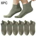 thumbnail image 1 of Gapacks Men's Cotton Ankle Socks, Army Green, 6 Pack, One Size Fits Most, Breathable Everyday Casual Socks, 1 of 8