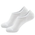thumbnail image 1 of Gapacks Men's Cotton No-Show Socks, White, One Size Fits Most, Comfortable Breathable Invisible Socks for Sneakers Loafers, 1 Pack, 1 of 1