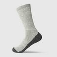 thumbnail image 1 of Gapacks Men's Gray Cotton Crew Socks - One Size Fits Most, Breathable, Comfortable for Daily Wear, Work, Light Exercise with Contrast Heel & Toe - Single Pair, 1 of 2