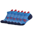 thumbnail image 1 of Gapacks Men's L Size Blue Athletic Socks - 6 Pack Cotton, Breathable, Moisture Wicking, Low Cut, Reinforced Heels, Sporty Design for Workouts & Everyday Wear, 1 of 3