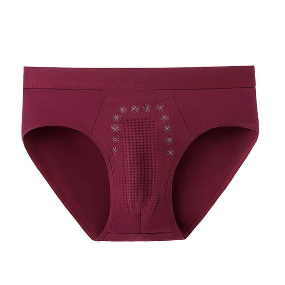 Gapacks Men's Wine Underwear, L Size, Nylon Spandex Blend, Stretchy Durable, Breathable Moisture Wicking, Snug Fit Comfortable Waistband, Unique Pattern, Single Pack