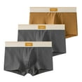thumbnail image 1 of Gapacks Men's XL 100% Cotton Boxer Briefs - 3 Pack Gray, Comfortable Breathable Everyday Underwear for Men, 1 of 2