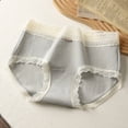 thumbnail image 1 of Gapacks Women's Cotton Panties, Gray, Size L - Soft Breathable, Lace Trim Waist & Leg Openings, Comfortable Everyday Wear, Feminine Design, 1 of 3