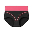 thumbnail image 1 of Gapacks Women's Everyday Comfortable Bikini Panties - Size M, Watermelon Red - Nylon Spandex, Stretchy, Color-Blocked Waistband for Daily Wear, 1 of 2