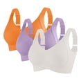 thumbnail image 1 of Gapacks Women's Plus Size 2XL Purple Seamless Bra - Nylon Spandex, Adjustable Straps, Breathable for Daily Wear & Light Activity, 1pc (from 3-Pack Value Set), 1 of 6