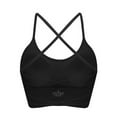 thumbnail image 1 of Gapacks Women's S Size Black Sports Bra - Nylon Spandex Moisture-Wicking, Criss-Cross Back Crop Top for Low-Impact Yoga & Pilates, 1 of 3