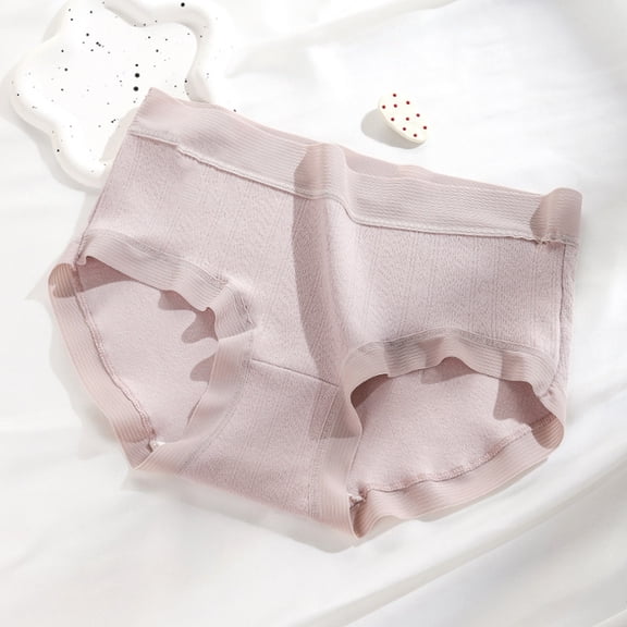 Gapacks Women's Soft Cotton Panties - Purple, Size L - Breathable, Skin-Friendly, Scalloped Edge - Comfortable Everyday Underwear, Single Pack
