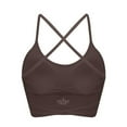 thumbnail image 1 of Gapacks Women's XL Size Coffee Sports Bra - Nylon Spandex, Criss-Cross Back, Moisture Wicking for Low-Medium Impact Yoga/Gym, Crop Top (Walmart), 1 of 3