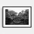 thumbnail image 1 of Gapstow Bridge in Central Park - Manhattan New York Photography Black and White Bridge Nature Scenic Landscape Lake Wildlife Black Framed Wall Art Print 16 x 24 inches, 1 of 4