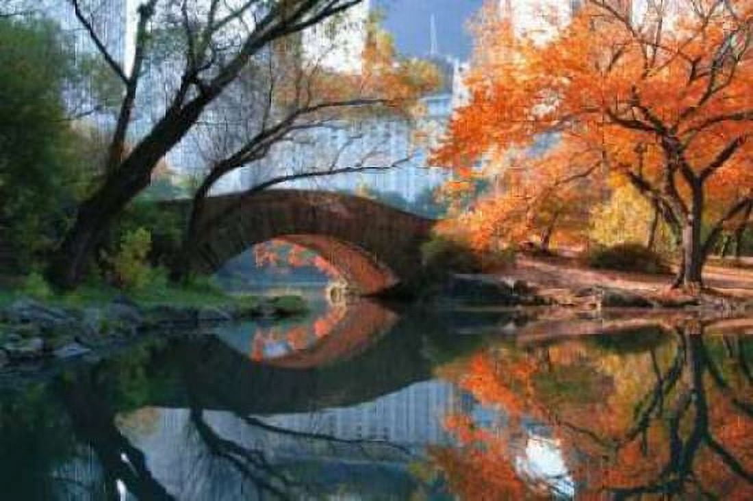 Gapstow Bridge Fall Canvas Art - Michael Chen (20 x 28)