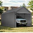 thumbnail image 1 of Gaptain W10×L20Ft Heavy Duty Steel Carport Portable Garage with Removable Sidewalls,Wateproof&Anti-Sunburn&Adjustable Height,Grey, 1 of 7