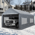 thumbnail image 1 of Gaptain W10xL20Ft Heavy Duty Steel Carport Portable Garage with Removable Sidewalls and Windows, Waterproof&Anti-Sunburn&Adjustable Height,Beige, 1 of 7