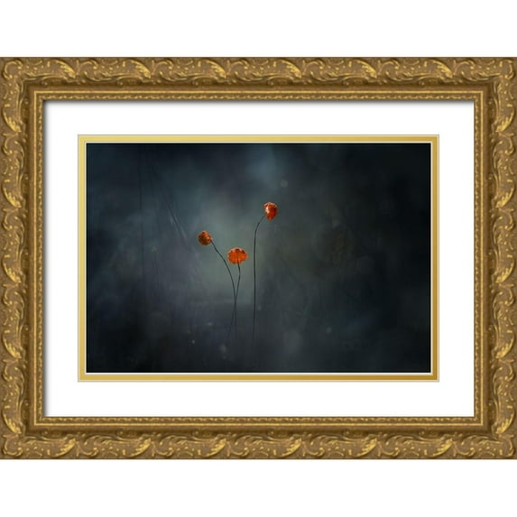 Gapur Dayak, Abdul 14x11 Gold Ornate Wood Framed with Double Matting Museum Art Print Titled - Little Mushrooms