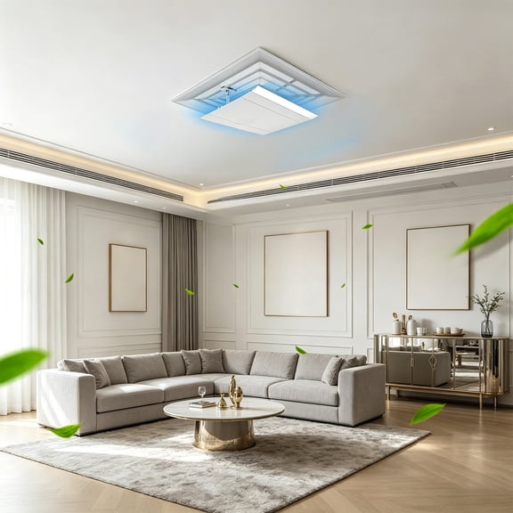Gaqring Central Air Conditioner Deflector, Adjustable Direct Blowing Wind Shield Cover, Plastic Airflow Divider for Home Office Living Room Bedroom Kitchen