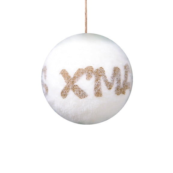 Gaqring Christmas Snowy Ornaments, 3 Inch White Foam Velvet Snowballs, Hanging Holiday Decorations for Xmas Tree Wedding Party Home