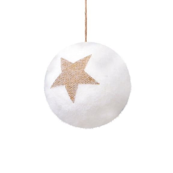 Gaqring Christmas Snowy Ornaments, 3 Inch White Foam Velvet Snowballs, Hanging Holiday Decorations for Xmas Tree Wedding Party Home