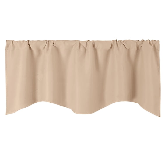 Gaqring Extra Wide Short Valance, Microfiber Shade Cloth Window Treatment, Kitchen Living Bathroom Curtain for Foyer Dining Room, Beige