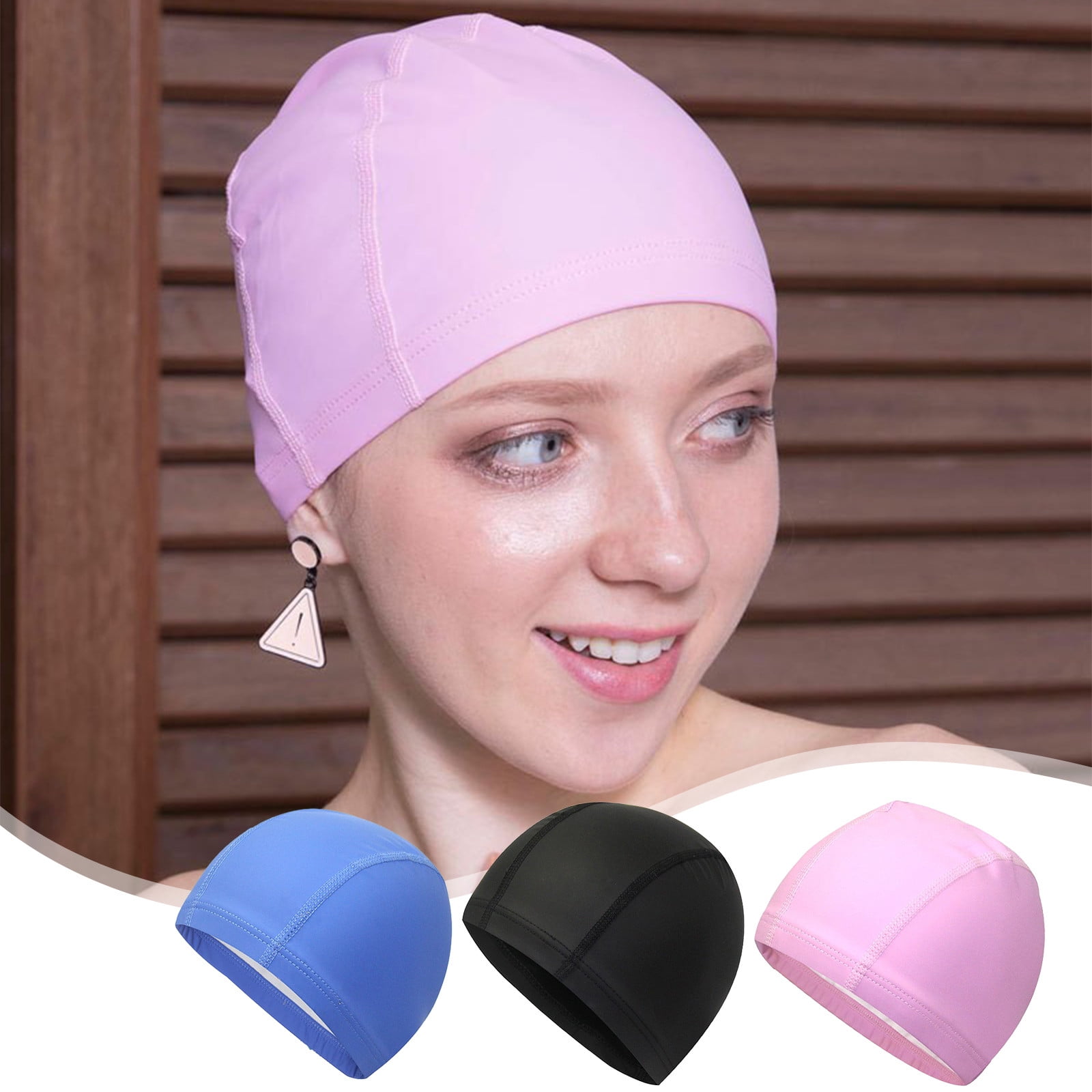 Gaqring Swimming Cap Men And Women Cap Waterproofs High Elasticity