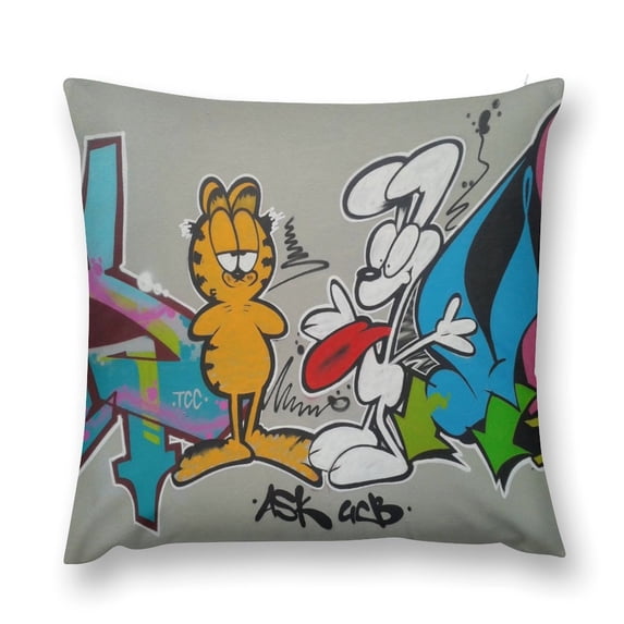 GarField Throw Pillow Covers Square Decorative Pillowcase Cushion Case for Bedroom Living Room Couch Sofa Bed 20 "×20 "