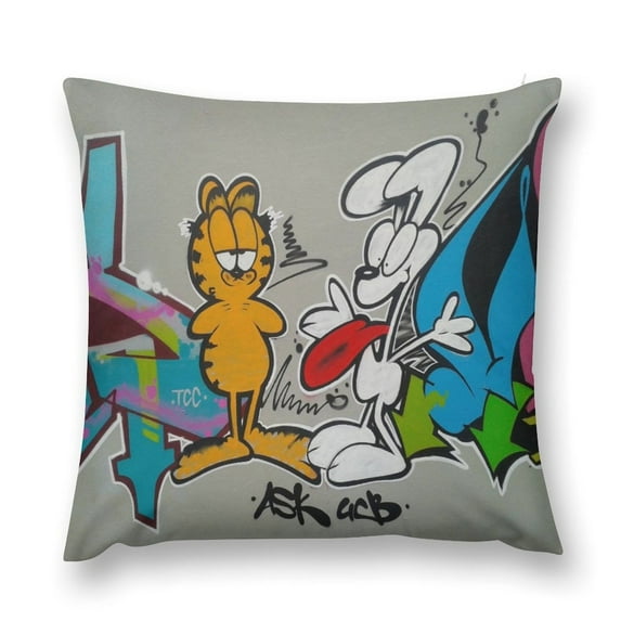 GarField Throw Pillow Covers Square Decorative Pillowcase Cushion Case for Bedroom Living Room Couch Sofa Bed 20 "×20 "