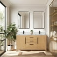 thumbnail image 1 of Gara 60M" Double Bath Vanity in Washed Ash Grey with White Grain Composite Stone, 1 of 16
