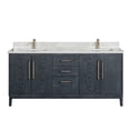 thumbnail image 1 of Gara 72" Double Bath Vanity in Washed Blue with White Grain Composite Stone, 1 of 15