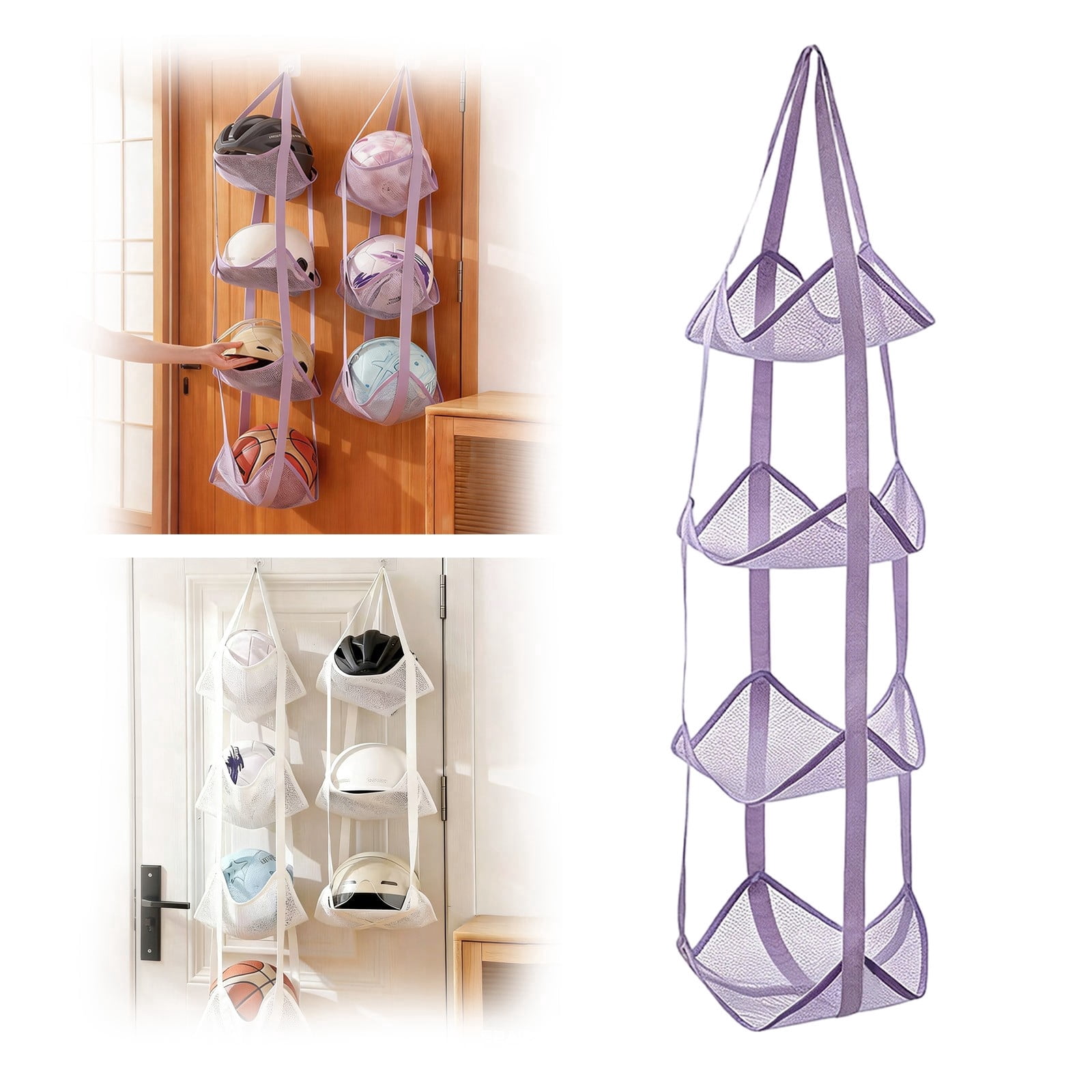 Garage Ball Storage Rack, Ball Holder - Wall Mount Ball Rack, Vertical ...