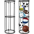thumbnail image 1 of Garage Ball Storage Rack - Wall-Mounted Vertical Ball Holder for Basketball, Soccer, Volleyball, Football - Space-Saving Sports Organizer for Garage, Home, Basement, Kids' Room, Outdoor Use, 1 of 6