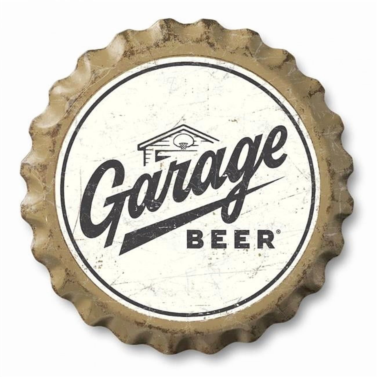 Garage Beer 908555 18 in. Bottle Cap Tin Sign, Multi Color - Walmart.com