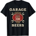 thumbnail image 1 of Garage Beers Drinking Team Funny Mechanic Beer Lovers Retro T-Shirt, 1 of 4