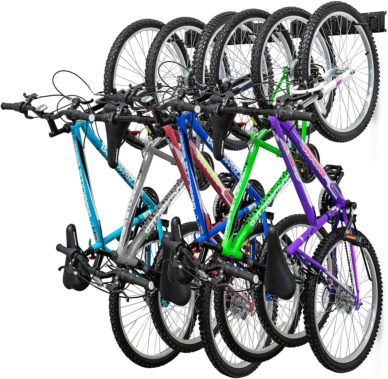Garage Bike Rack Wall mounted Bicycle Storage Hanger 6 Adjustable Hooks Universal for Indoor Home Use Walmart