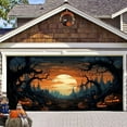 Garage Buddy Halloween, Halloween Garage Door Cover 7X16 / 7X8 FT