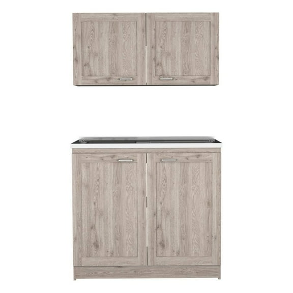 Garage Cabinet In Gray. 8" H X 39.3" W 20.4" D Superior, 19.2" 12.6" Low. Fine Particle Board Gray Design Choice. Reliable Unit
