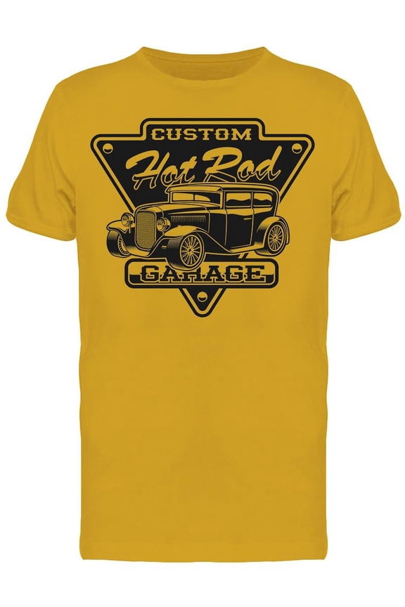 Garage Custom Emblem Classic Car T-Shirt Men -Image by Shutterstock, Male Medium